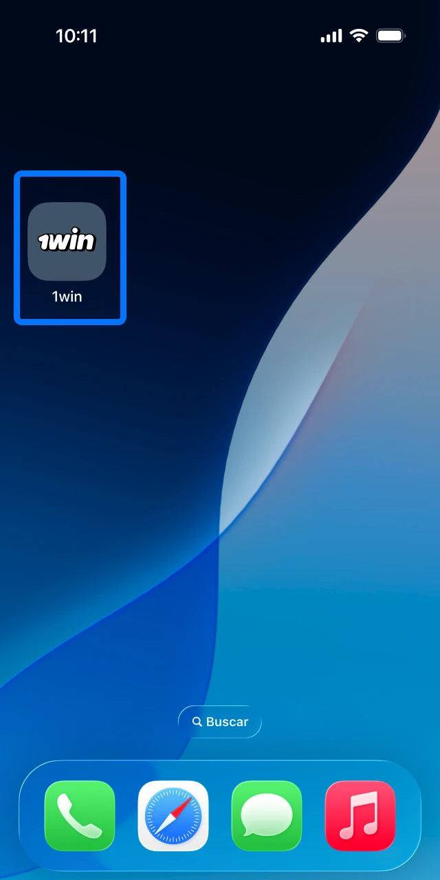Tocá el ícono de 1win en tu pantalla de inicio para abrir la app y empezar a apostar.